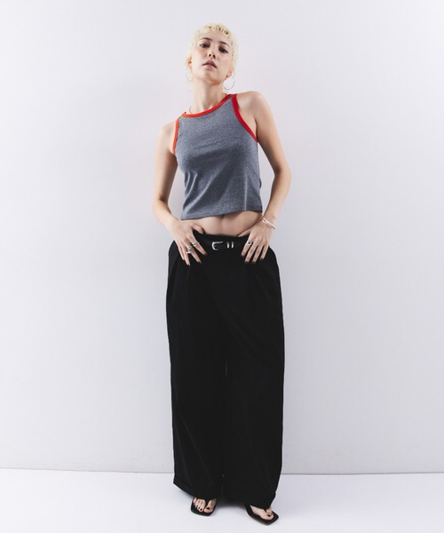 HANNE(アン)の「ローライズタックワイドパンツ(その他パンツ・レディース・ホワイト/ベージュ/ブラック・S/M)」の13枚目の写真