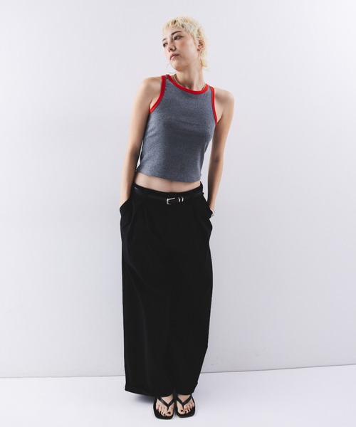 HANNE(アン)の「ローライズタックワイドパンツ(その他パンツ・レディース・ホワイト/ベージュ/ブラック・S/M)」の14枚目の写真