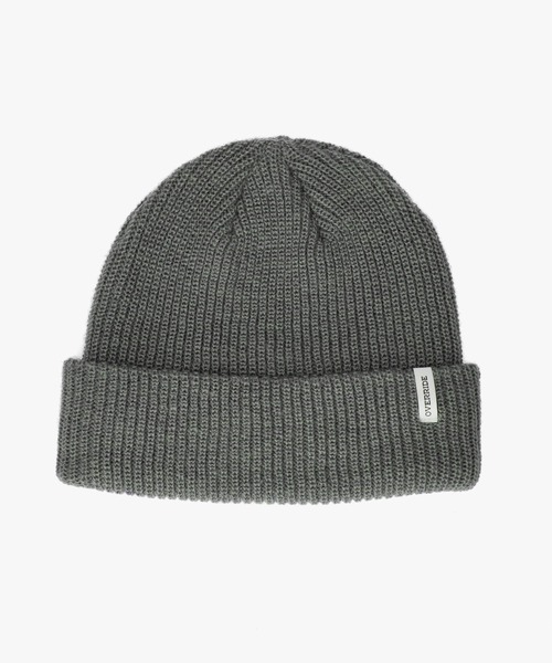 OVERRIDE(オーバーライド)の「OVERRIDE REP BASIC WATCH CAP / オーバーライド(ニットキャップ/ビーニー・メンズ・ダークグレー/ブラック/ベージュ/グリーン・57~59cm)」の2枚目の写真