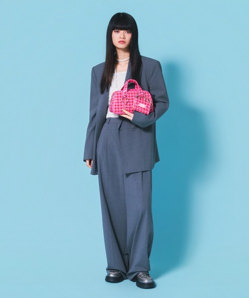 Casselini(キャセリーニ)の「Casselini(キャセリーニ)ボストン+ウォレットSET(ボストンバッグ・レディース・ブルー/ピンク/ブラック/ホワイト・FREE)」の10枚目の写真