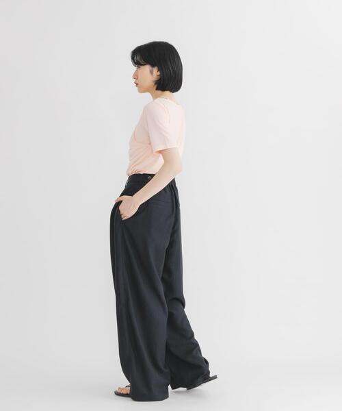 KBF(ケイビーエフ)の「リネンミックスWIDEコクーンパンツ(その他パンツ・レディース・ネイビー/ベージュ・36/38)」の7枚目の写真