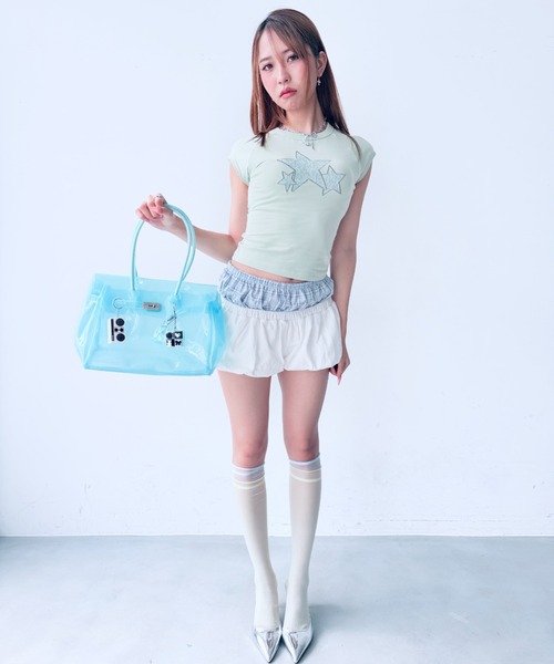 Y2K SYNAPSE FACTORY（ワイツーケー シナプスファクトリー）の「【ダブルギャバジン】パンプキンショートパンツ（その他パンツ・レディース・ホワイト/ブラック・FREE）」の17枚目の写真