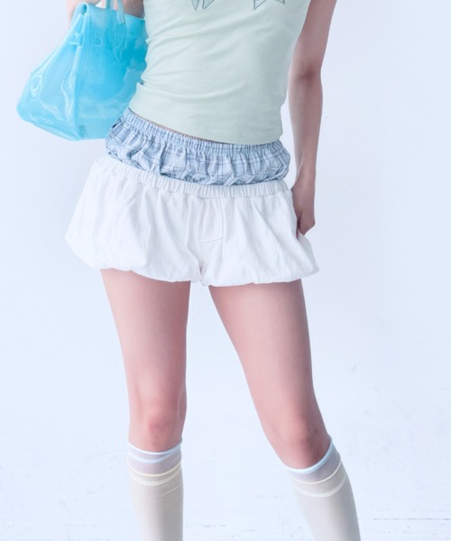 Y2K SYNAPSE FACTORY（ワイツーケー シナプスファクトリー）の「【ダブルギャバジン】パンプキンショートパンツ（その他パンツ・レディース・ホワイト/ブラック・FREE）」の19枚目の写真