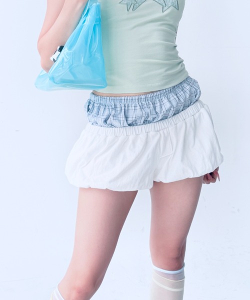 Y2K SYNAPSE FACTORY（ワイツーケー シナプスファクトリー）の「【ダブルギャバジン】パンプキンショートパンツ（その他パンツ・レディース・ホワイト/ブラック・FREE）」の20枚目の写真