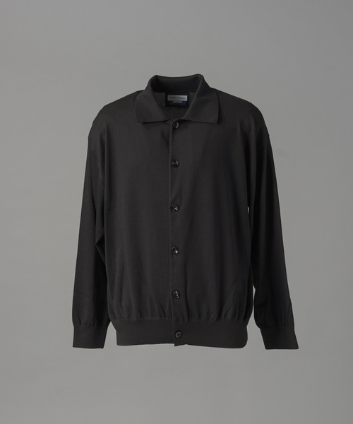 MAISON SPECIAL(メゾンスペシャル)の「《UNISEX》Sea Island Cotton Prime-Over Collared Knit Cardigan/シーアイランドコットンプライムオーバー襟付きニットカーディガン【MAISON SPECIAL/メゾンスペシャル】(カーディガン/ボレロ・メンズ・ブラック/レッド/チャコールグレー/ブラウン・1/0/2)」の10枚目の写真