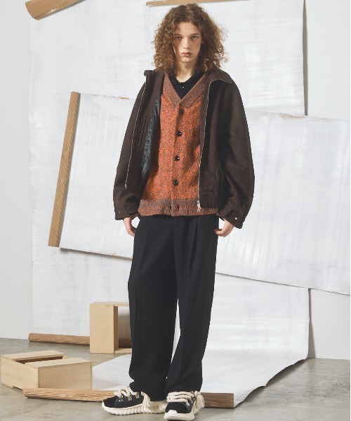 MAISON SPECIAL(メゾンスペシャル)の「《UNISEX》Sea Island Cotton Prime-Over Collared Knit Cardigan/シーアイランドコットンプライムオーバー襟付きニットカーディガン【MAISON SPECIAL/メゾンスペシャル】(カーディガン/ボレロ・メンズ・ブラック/レッド/チャコールグレー/ブラウン・1/0/2)」の20枚目の写真