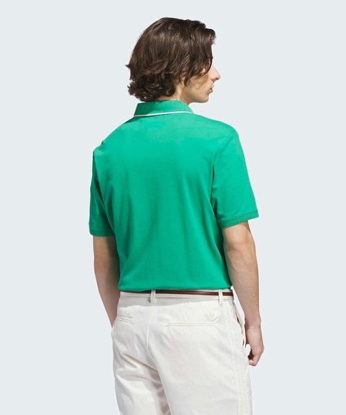 adidas（アディダス）の「オリジナルスゴルフ ツイストニット ワンポイントロゴ 半袖ポロ【adidas Golf/アディダスゴルフ】（ポロシャツ・メンズ・グリーン系その他2・SMALL/X-LARGE/LARGE/MEDIUM/XX-LARGE/3XL）」の2枚目の写真