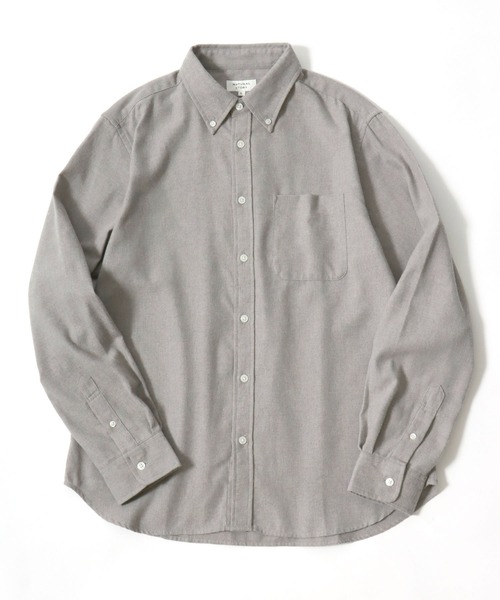 MARUKAWA(マルカワ)の「2026AW FLANNEL フランネル 無地 長袖ボタンダウンシャツ(シャツ/ブラウス・メンズ・ブラウン/チャコール/ネイビー/ベージュ・LL/L/M)」の3枚目の写真