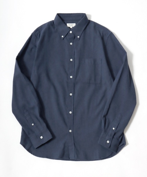 MARUKAWA(マルカワ)の「2026AW FLANNEL フランネル 無地 長袖ボタンダウンシャツ(シャツ/ブラウス・メンズ・ブラウン/チャコール/ネイビー/ベージュ・LL/L/M)」の4枚目の写真