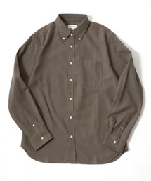 2026AW FLANNEL フランネル 無地 長袖ボタンダウンシャツ