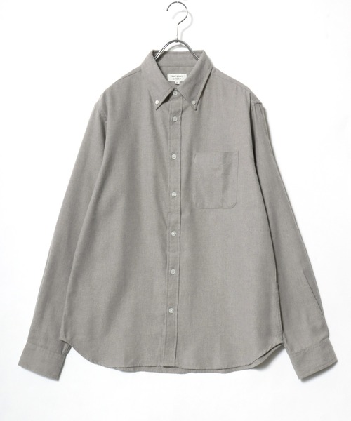 MARUKAWA(マルカワ)の「2026AW FLANNEL フランネル 無地 長袖ボタンダウンシャツ(シャツ/ブラウス・メンズ・ブラウン/チャコール/ネイビー/ベージュ・LL/L/M)」の8枚目の写真