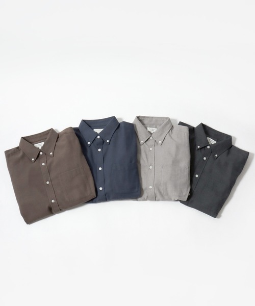 MARUKAWA(マルカワ)の「2026AW FLANNEL フランネル 無地 長袖ボタンダウンシャツ(シャツ/ブラウス・メンズ・ブラウン/チャコール/ネイビー/ベージュ・LL/L/M)」の7枚目の写真