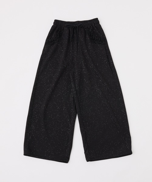 one after another NICE CLAUP(ワンアフターアナザーナイスクラップ)の「【UVカット/セットアップ可能】刺しゅうキラキラスウェットパンツ/パーカー別売り(スウェットパンツ・レディース・ブラウン/チャコールグレー/ピンク/ブラック・SMALL/MEDIUM)」の8枚目の写真