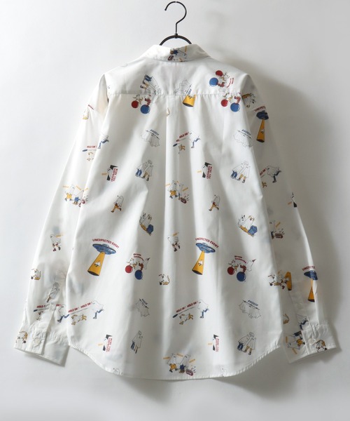 SITRY(シトリー)の「Ghost & Animal Embroidery Broadcloth Shirt/ゴースト&アニマル 総柄プリント ブロードシャツ 長袖シャツ(シャツ/ブラウス・メンズ・ストライプ/ブルー/ホワイト/ブラック・M/LL/L)」の10枚目の写真
