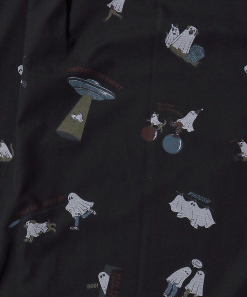 SITRY(シトリー)の「Ghost & Animal Embroidery Broadcloth Shirt/ゴースト&アニマル 総柄プリント ブロードシャツ 長袖シャツ(シャツ/ブラウス・メンズ・ストライプ/ブルー/ホワイト/ブラック・M/LL/L)」の18枚目の写真