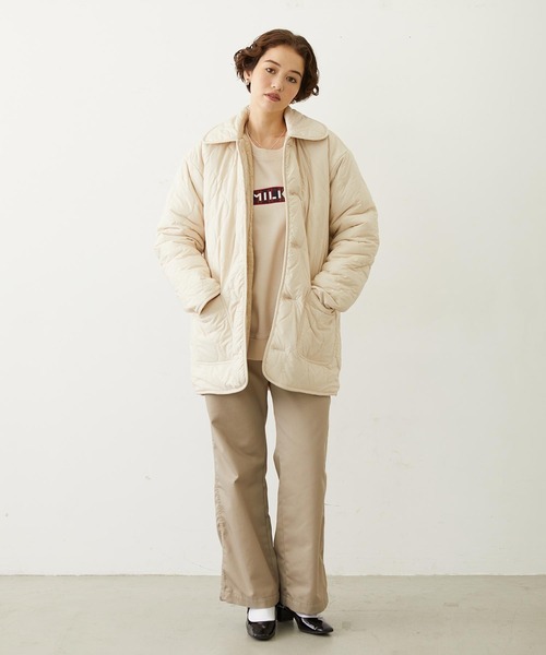 MILKFED.(ミルクフェド)の「CHECKERED BAR LOGO SWEAT TOP(スウェット・レディース・ブラック/オフホワイト/アッシュ・M/L)」の11枚目の写真