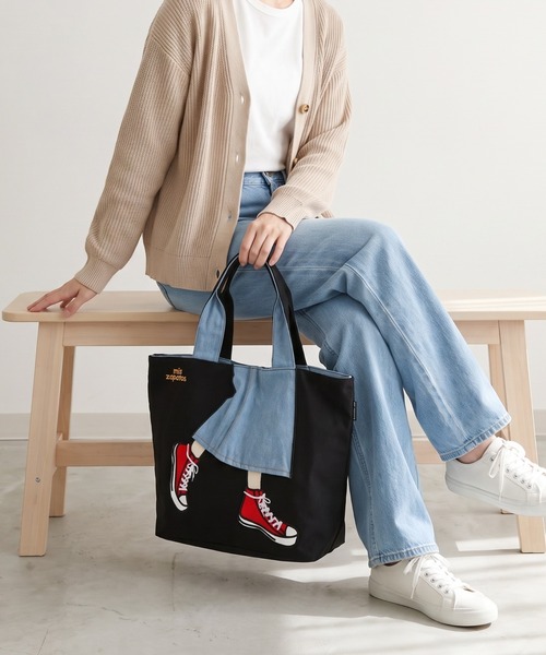 mis zapatos（ミス　サパト）の「mis zapatos ロングスカート　トート（トートバッグ・レディース・ピンク/グレー/カーキ/ネイビー/ブラック/ナチュラル・FREE）」の2枚目の写真