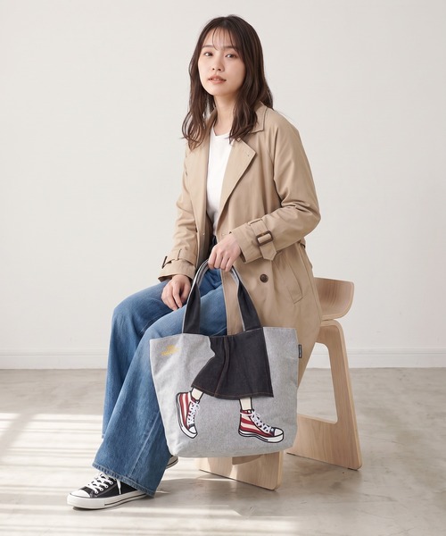 mis zapatos（ミス　サパト）の「mis zapatos ロングスカート　トート（トートバッグ・レディース・ピンク/グレー/カーキ/ネイビー/ブラック/ナチュラル・FREE）」の7枚目の写真