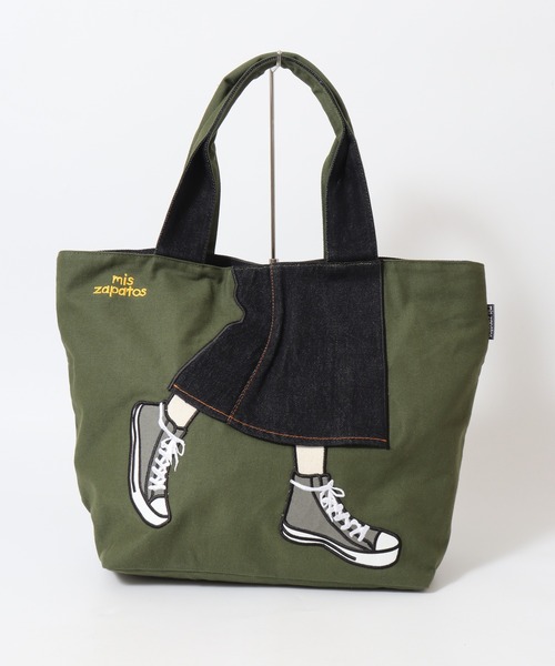 mis zapatos（ミス　サパト）の「mis zapatos ロングスカート　トート（トートバッグ・レディース・ピンク/グレー/カーキ/ネイビー/ブラック/ナチュラル・FREE）」の18枚目の写真