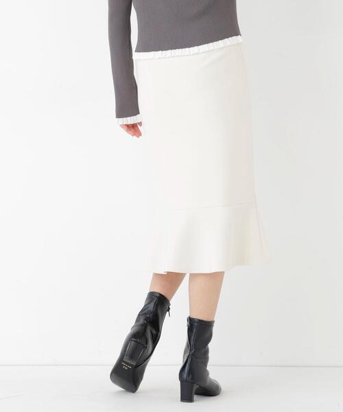 NATURAL BEAUTY BASIC（ナチュラルビューティーベーシック）の「マーメイドミディスカート（スカート・レディース・ライトグリーン/ブラック/オフホワイト・SMALL/MEDIUM）」の14枚目の写真