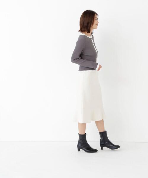 NATURAL BEAUTY BASIC（ナチュラルビューティーベーシック）の「マーメイドミディスカート（スカート・レディース・ライトグリーン/ブラック/オフホワイト・SMALL/MEDIUM）」の16枚目の写真