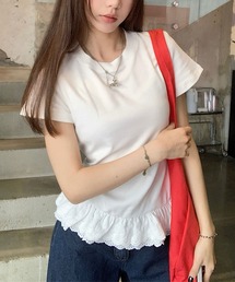 レースヘムTシャツ