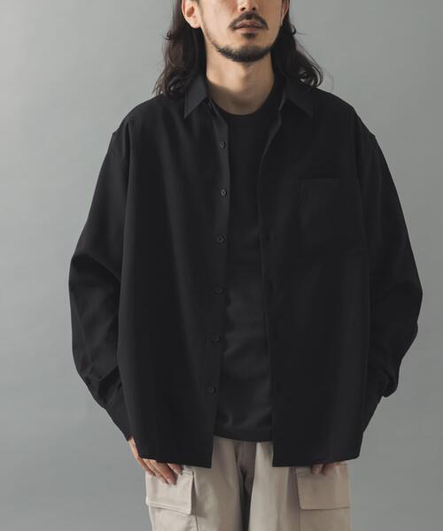 ITEMS URBANRESEARCH(アイテムズ アーバンリサーチ)の「ヨウリュウレギュラーカラー長袖シャツ(シャツ/ブラウス・メンズ・ダークグレー/オリーブ/ブラック/ネイビー・MEDIUM/LARGE)」の5枚目の写真