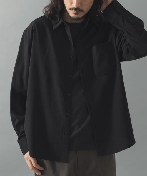 ITEMS URBANRESEARCH(アイテムズ アーバンリサーチ)の「ヨウリュウレギュラーカラー長袖シャツ(シャツ/ブラウス・メンズ・ダークグレー/オリーブ/ブラック/ネイビー・MEDIUM/LARGE)」の8枚目の写真