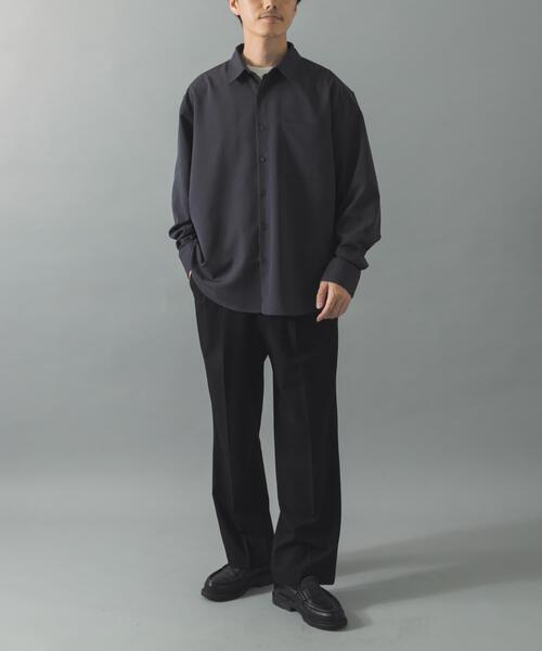 ITEMS URBANRESEARCH(アイテムズ アーバンリサーチ)の「ヨウリュウレギュラーカラー長袖シャツ(シャツ/ブラウス・メンズ・ダークグレー/オリーブ/ブラック/ネイビー・MEDIUM/LARGE)」の18枚目の写真