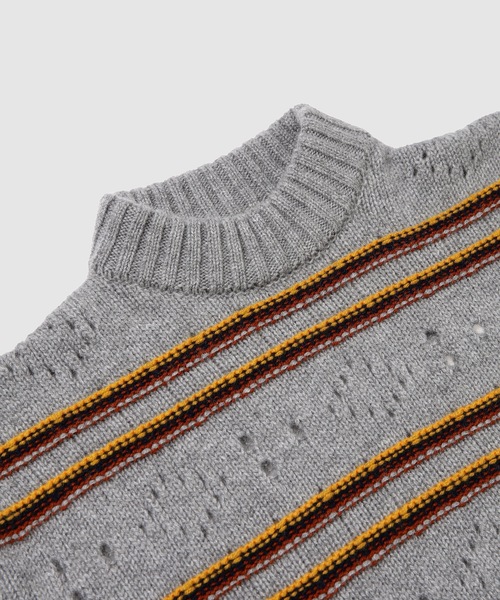 MARNI(マルニ)の「CASHMERE STRIPED / クルーネックニット(ニット/セーター・レディース・ブラウン系/グレー系・38(M))」の4枚目の写真