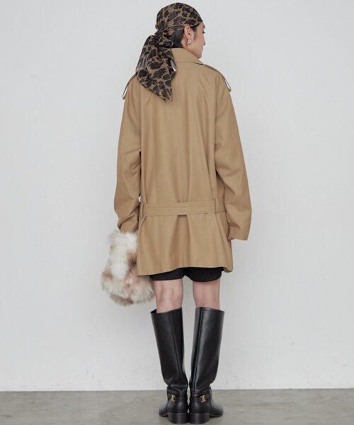 LOUNGEDRESS(ラウンジドレス)の「ミドルトレンチコート 秋服(トレンチコート・レディース・ベージュ・FREE)」の2枚目の写真