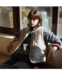 Reversible padded vest (Beige)