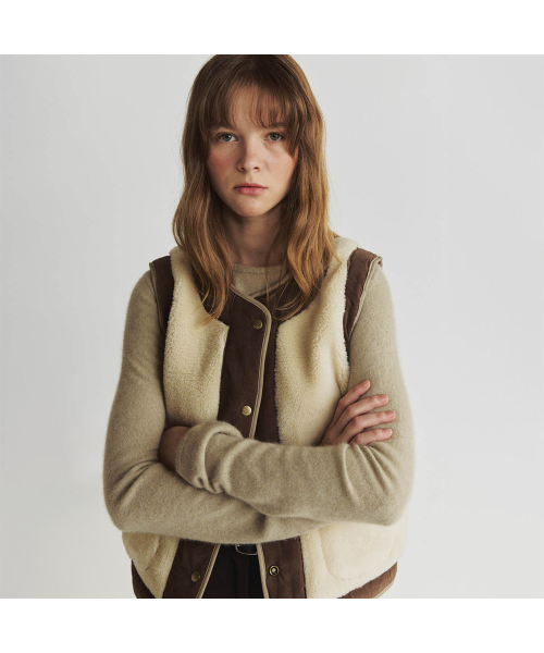 NOEUD(ノウドゥ)の「Reversible padded vest (Beige)(ダウンベスト・レディース・その他・FREE)」の5枚目の写真