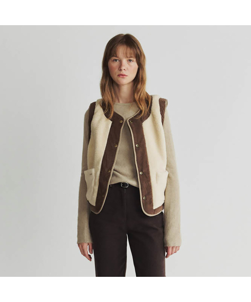 NOEUD(ノウドゥ)の「Reversible padded vest (Beige)(ダウンベスト・レディース・その他・FREE)」の7枚目の写真