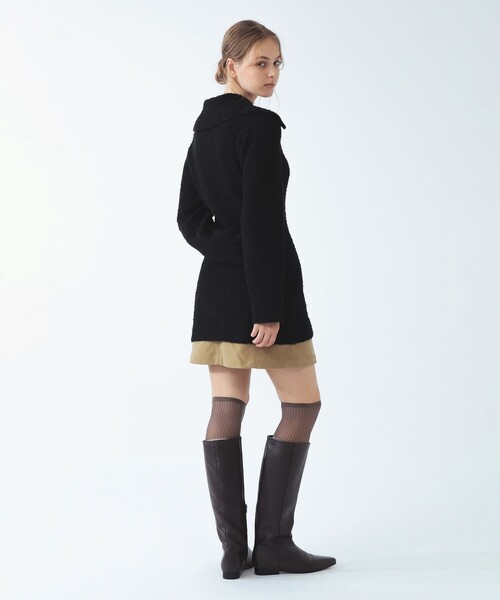 Ray BEAMS(レイビームス)の「ジップ ポロニット ミニ ワンピース(ワンピース・レディース・ブラック/オフホワイト・ONE SIZE)」の19枚目の写真