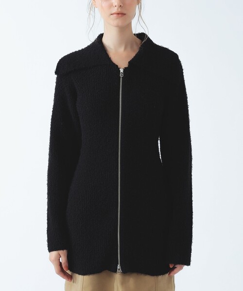 Ray BEAMS(レイビームス)の「ジップ ポロニット ミニ ワンピース(ワンピース・レディース・ブラック/オフホワイト・ONE SIZE)」の20枚目の写真