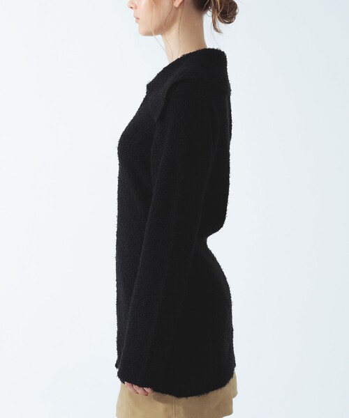 Ray BEAMS(レイビームス)の「ジップ ポロニット ミニ ワンピース(ワンピース・レディース・ブラック/オフホワイト・ONE SIZE)」の21枚目の写真