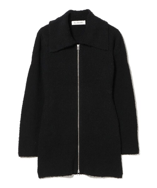Ray BEAMS(レイビームス)の「ジップ ポロニット ミニ ワンピース(ワンピース・レディース・ブラック/オフホワイト・ONE SIZE)」の5枚目の写真