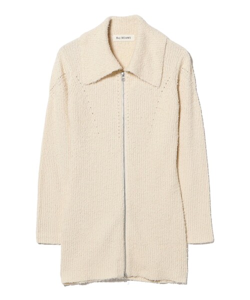 Ray BEAMS(レイビームス)の「ジップ ポロニット ミニ ワンピース(ワンピース・レディース・ブラック/オフホワイト・ONE SIZE)」の9枚目の写真