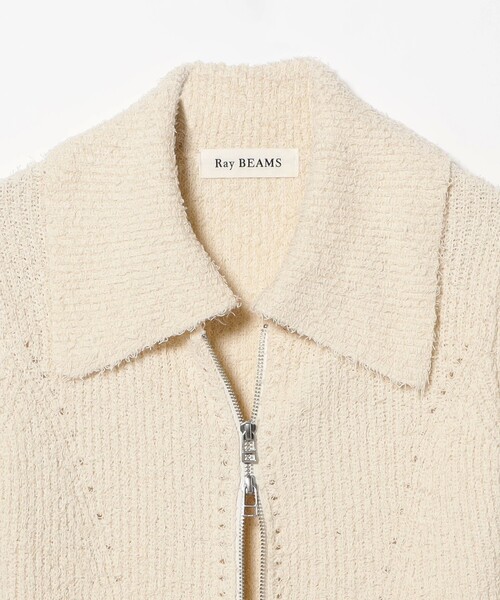 Ray BEAMS(レイビームス)の「ジップ ポロニット ミニ ワンピース(ワンピース・レディース・ブラック/オフホワイト・ONE SIZE)」の10枚目の写真