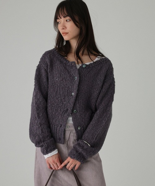 BABYLONE(バビロン)の「2WAYローゲージニット(ニット/セーター・レディース・ピンク/オフホワイト/チャコール・フリー)」の11枚目の写真