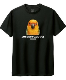 Moftique | Moftique（モフティック） 半袖Tシャツ コガネメキシコインコ インコ ペット アニマル プリント トップス カットソー メンズ ユニセックス(Tシャツ/カットソー)