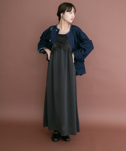 ITEMS URBANRESEARCH(アイテムズ アーバンリサーチ)の「アソートプリントキャミワンピース(ワンピース・レディース・ブラック系その他/ドット・FREE)」の9枚目の写真