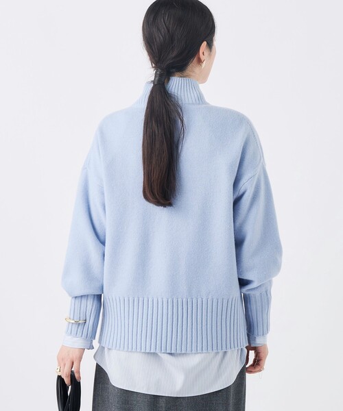 NOLLEY’S Sophi(ノーリーズソフィ)の「カシミヤ混紡毛ハイネックプルオーバー(ニット/セーター・レディース・オフホワイト/グレー/ベビーピンク/ライトグリーン/サックスブルー・38)」の22枚目の写真