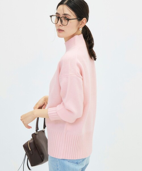 NOLLEY’S Sophi(ノーリーズソフィ)の「カシミヤ混紡毛ハイネックプルオーバー(ニット/セーター・レディース・オフホワイト/グレー/ベビーピンク/ライトグリーン/サックスブルー・38)」の8枚目の写真