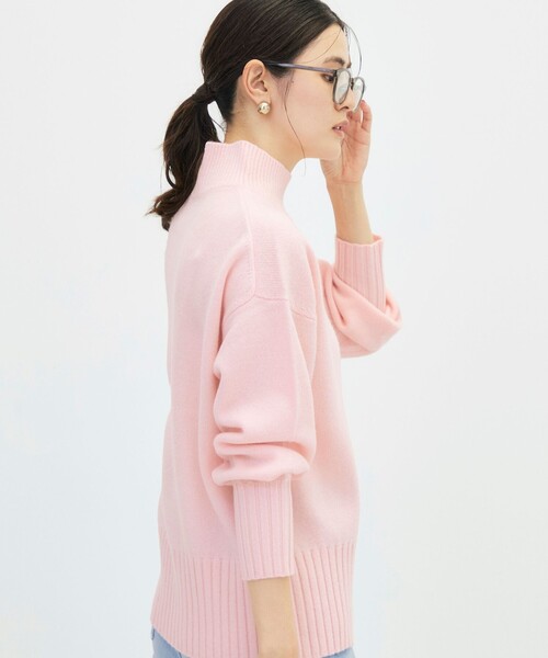 NOLLEY’S Sophi(ノーリーズソフィ)の「カシミヤ混紡毛ハイネックプルオーバー(ニット/セーター・レディース・オフホワイト/グレー/ベビーピンク/ライトグリーン/サックスブルー・38)」の10枚目の写真