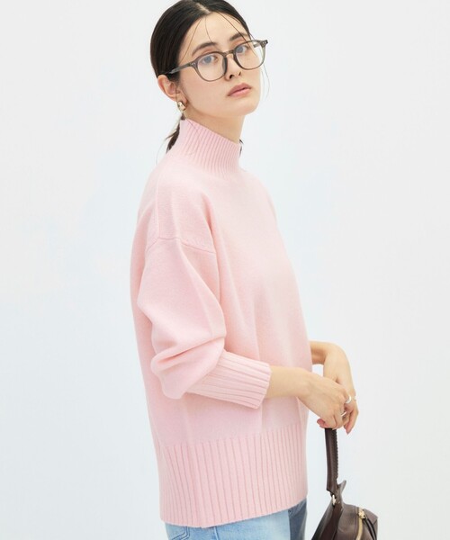 NOLLEY’S Sophi(ノーリーズソフィ)の「カシミヤ混紡毛ハイネックプルオーバー(ニット/セーター・レディース・オフホワイト/グレー/ベビーピンク/ライトグリーン/サックスブルー・38)」の11枚目の写真