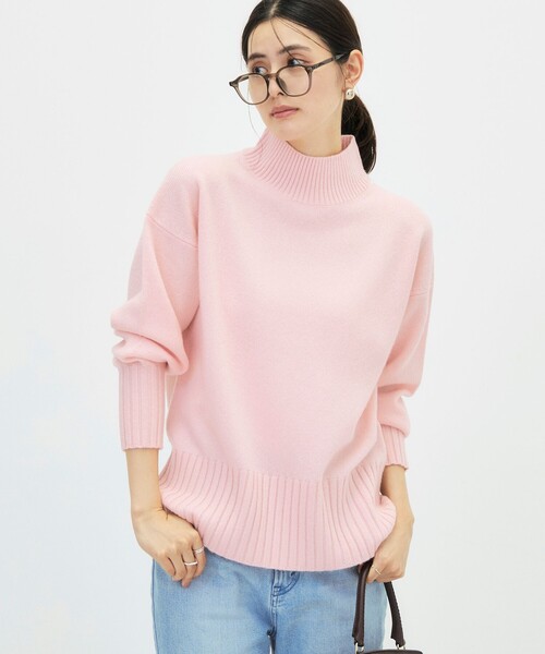 NOLLEY’S Sophi(ノーリーズソフィ)の「カシミヤ混紡毛ハイネックプルオーバー(ニット/セーター・レディース・オフホワイト/グレー/ベビーピンク/ライトグリーン/サックスブルー・38)」の12枚目の写真