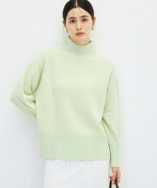 NOLLEY’S Sophi(ノーリーズソフィ)の「カシミヤ混紡毛ハイネックプルオーバー(ニット/セーター・レディース・オフホワイト/グレー/ベビーピンク/ライトグリーン/サックスブルー・38)」の20枚目の写真