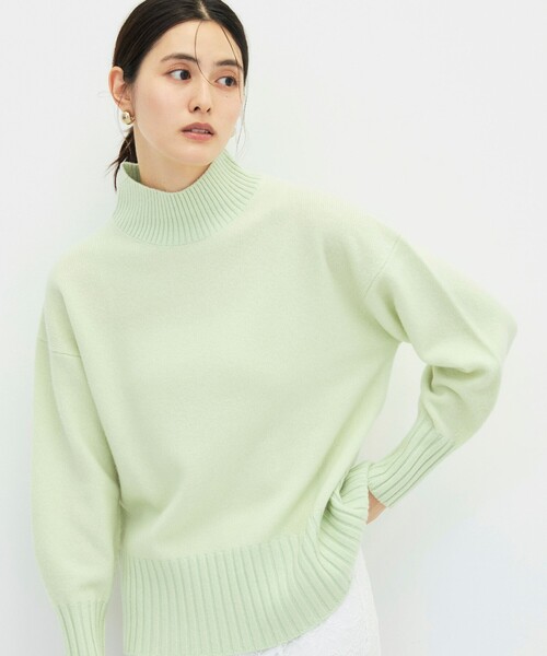 NOLLEY’S Sophi(ノーリーズソフィ)の「カシミヤ混紡毛ハイネックプルオーバー(ニット/セーター・レディース・オフホワイト/グレー/ベビーピンク/ライトグリーン/サックスブルー・38)」の21枚目の写真